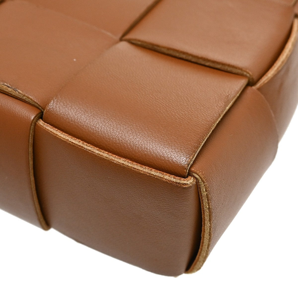 Bottega Veneta Cassette Convertible Tote Maxi Intrecciato Leather Brown Leather Shoulder Bag Bag (Pre-Owned)