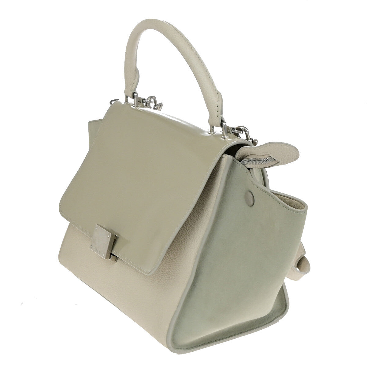 Celine Trapeze Leather Beige Leather Handbag (Pre-Owned)