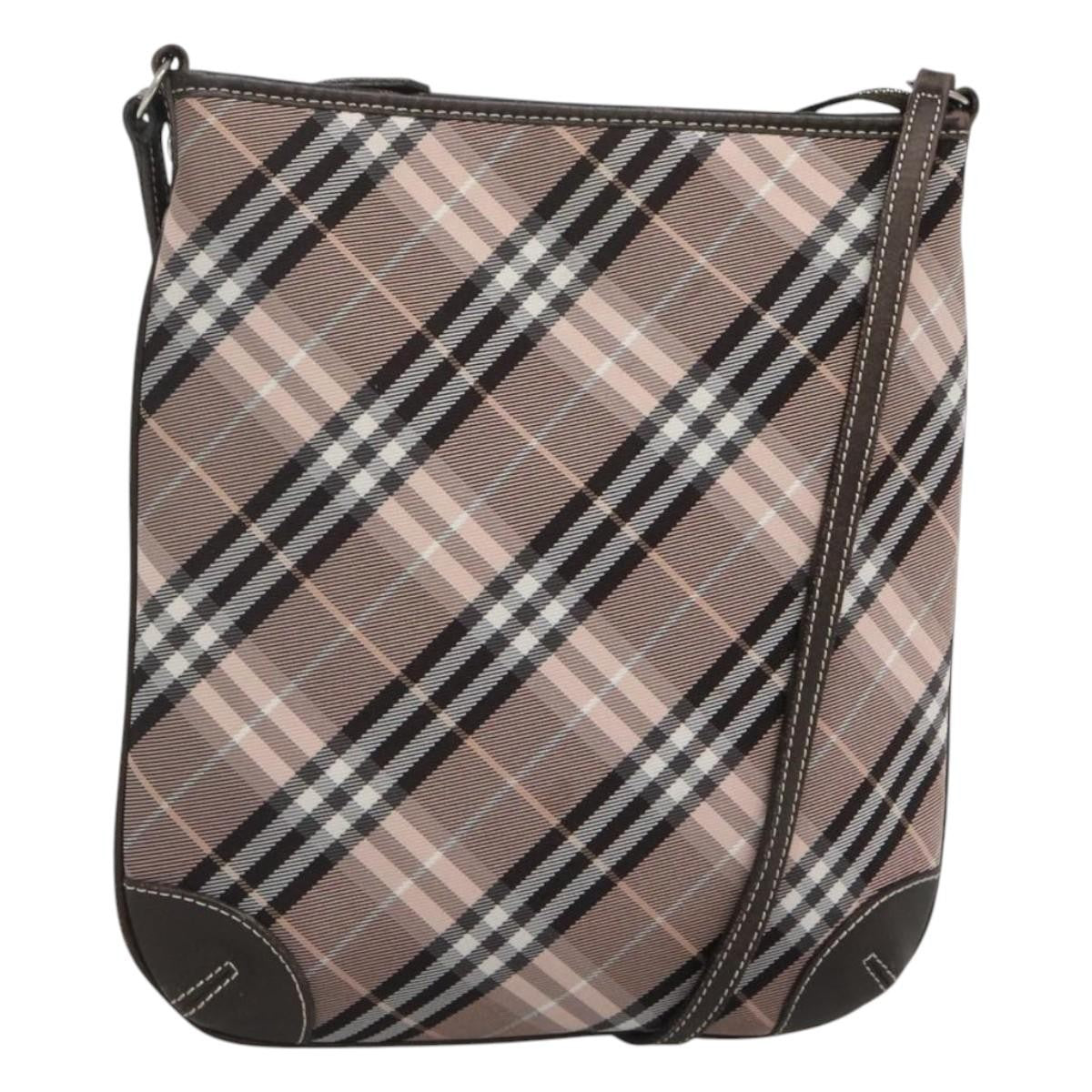 Burberry Nova Check Blue Label Canvas Pink Canvas Shoulder Bag Bag (Pre-Owned)