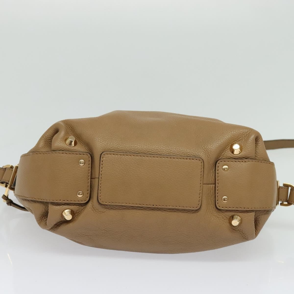 Chloe Angie Tote Leather Brown Leather Tote Bag Bag (Pre-Owned)