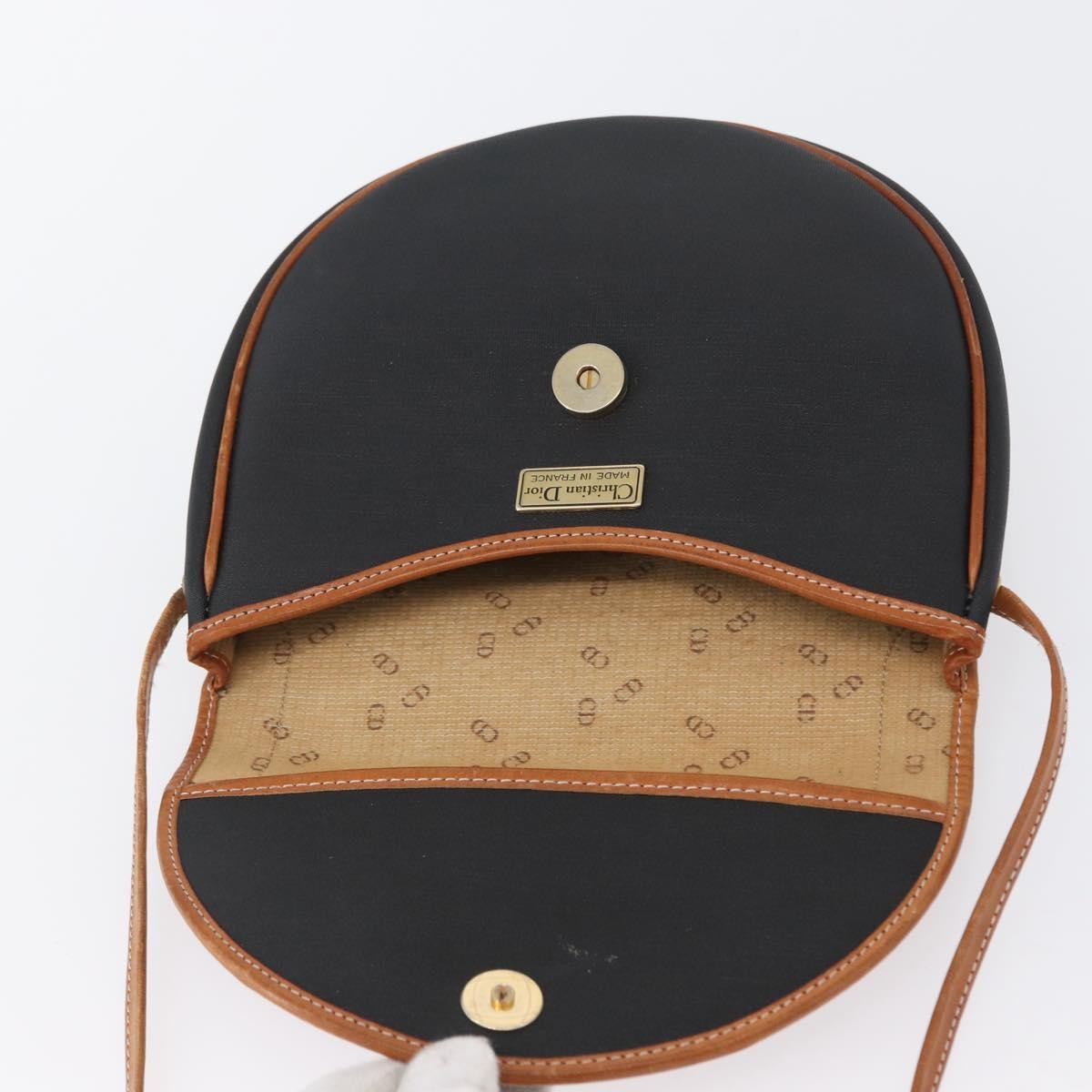 Christian Dior Vintage Canvas Black Canvas Shoulder Bag Bag (Pre-Owned)
