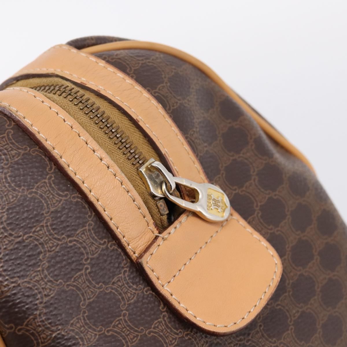 Celine Boston Macadam Canvas Brown Canvas Travel Bag Bag (Pre-Owned)