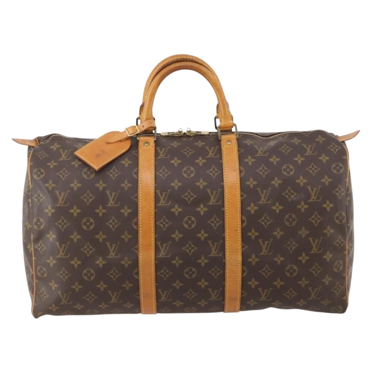 Louis Vuitton Keepall Monogram Canvas Brown Canvas Travel Bag Bag (Pre-Owned)
