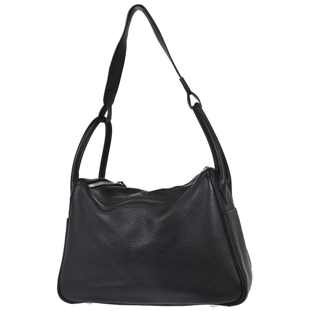 Hermes Lindy Clemence Black Leather Shoulder Bag Bag (Pre-Owned)