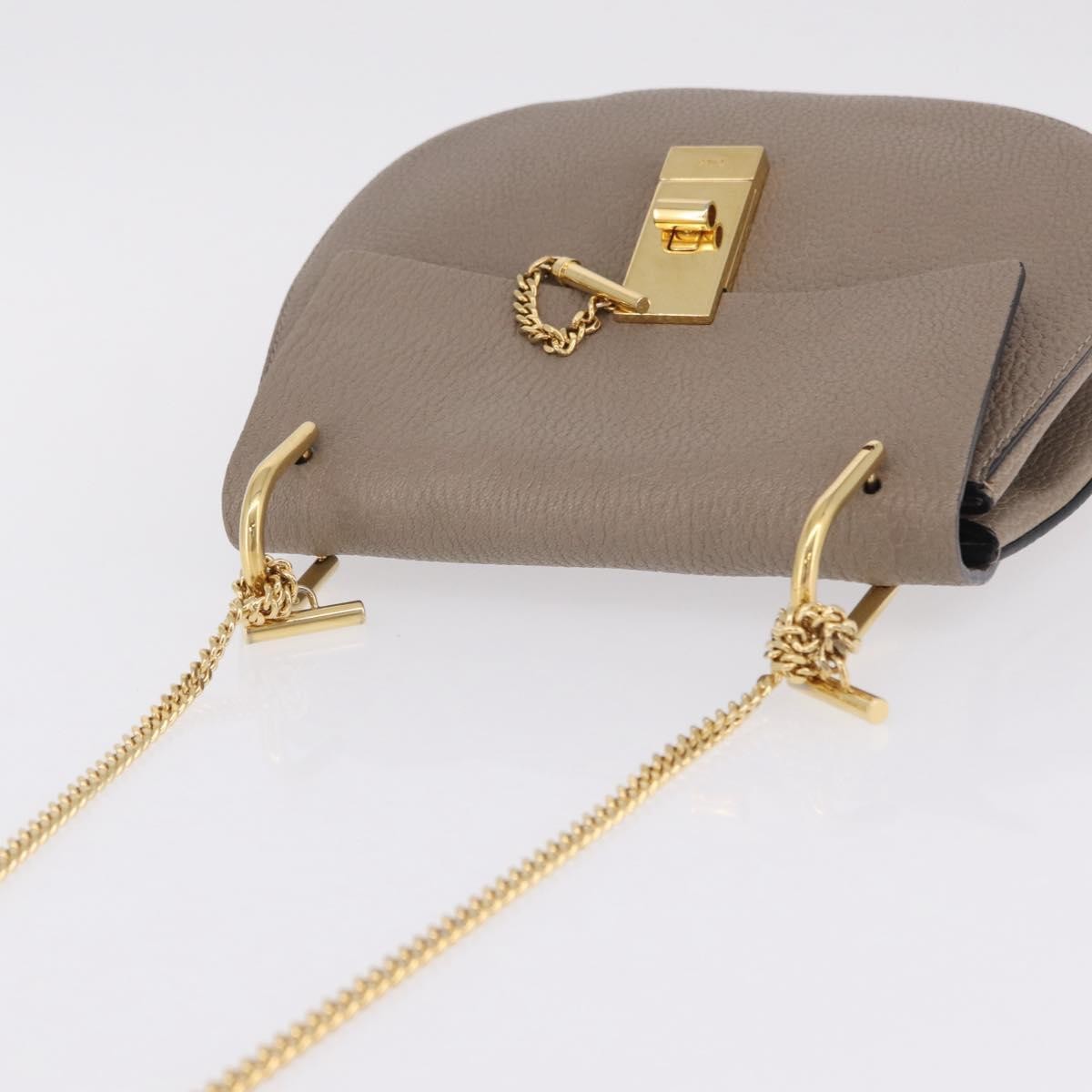 Chloe Drew Leather Beige Leather Crossbody Bag Bag (Pre-Owned)