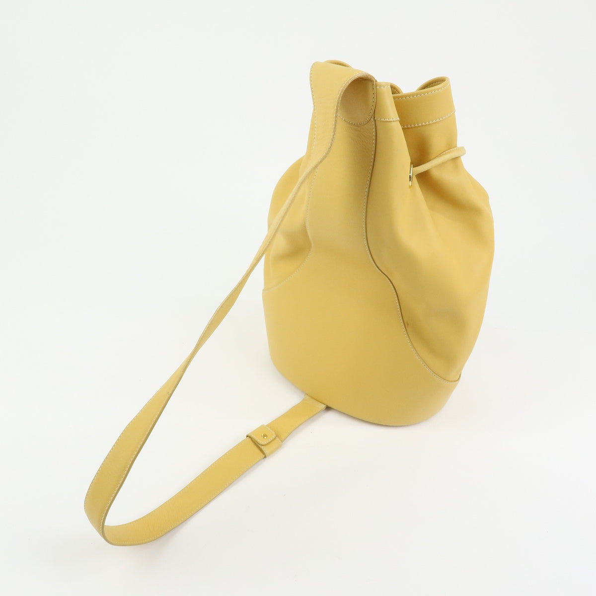 Loewe Anton Leather Yellow Leather Backpack Bag (Pre-Owned)