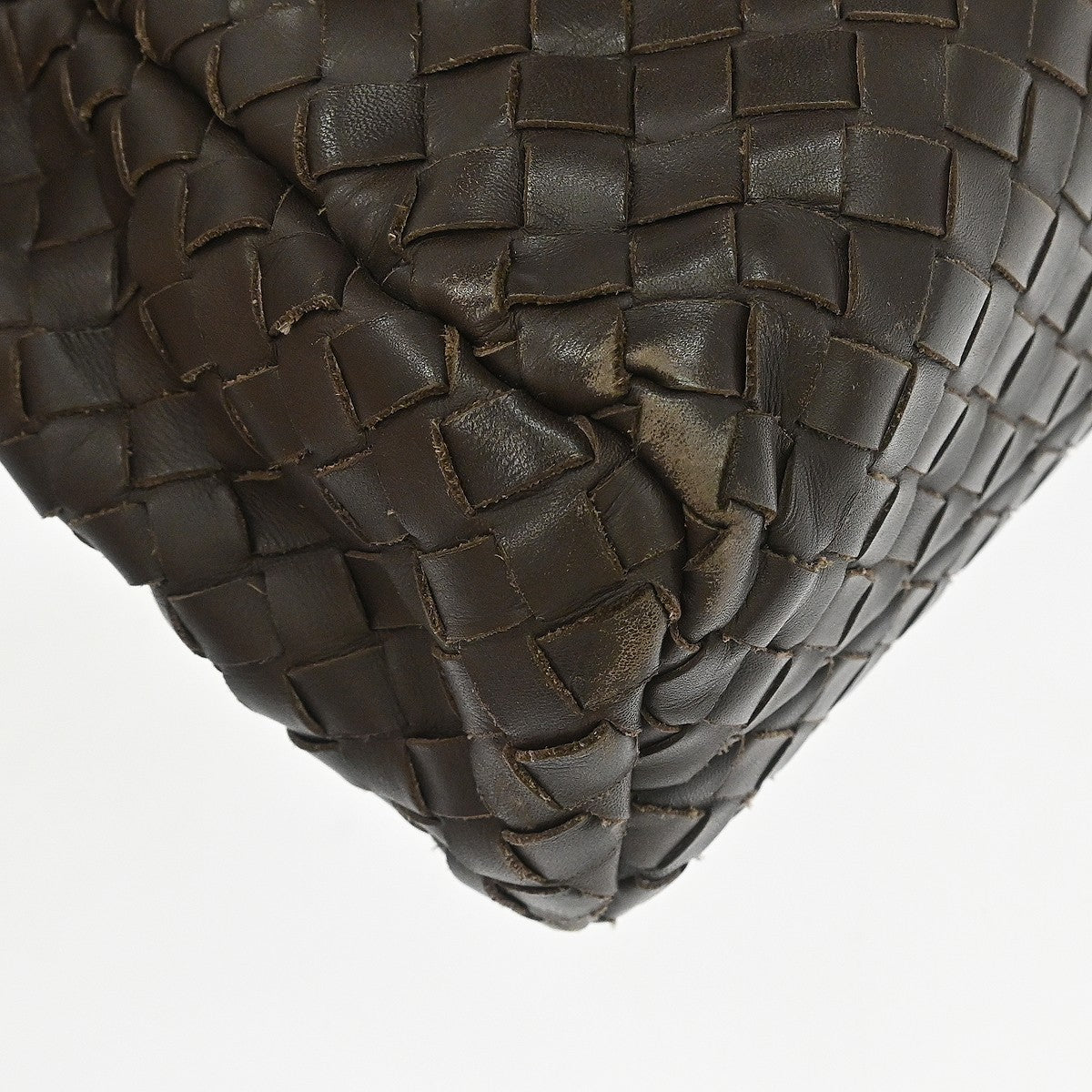 Bottega Veneta Envelope Intrecciato Nappa Brown Leather Briefcase Bag (Pre-Owned)