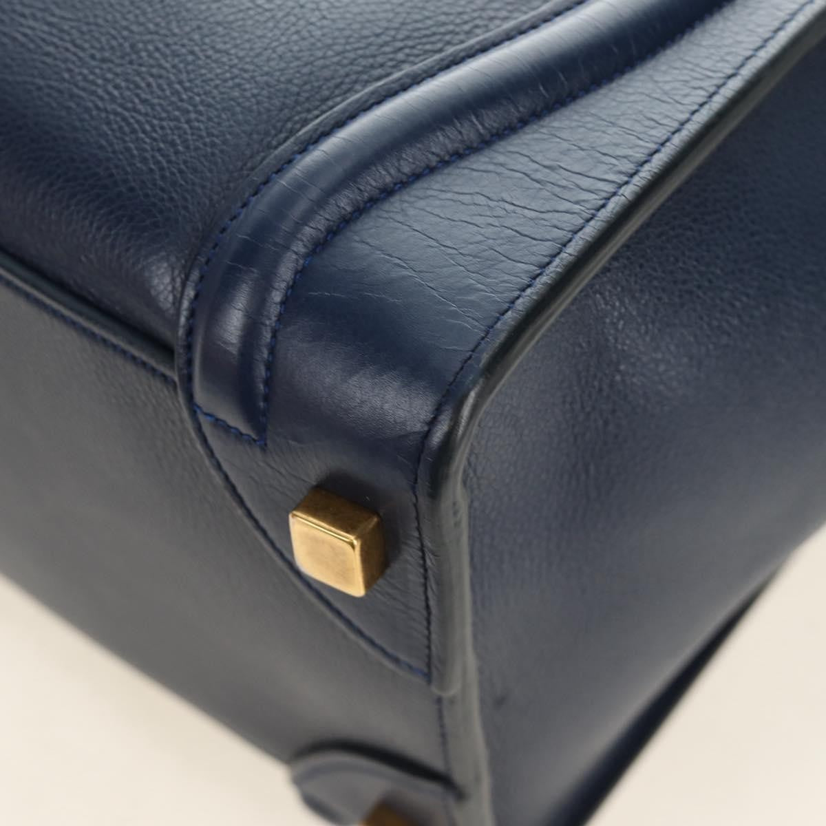 Celine Luggage Smooth Leather Navy Leather Tote Bag Bag (Pre-Owned)