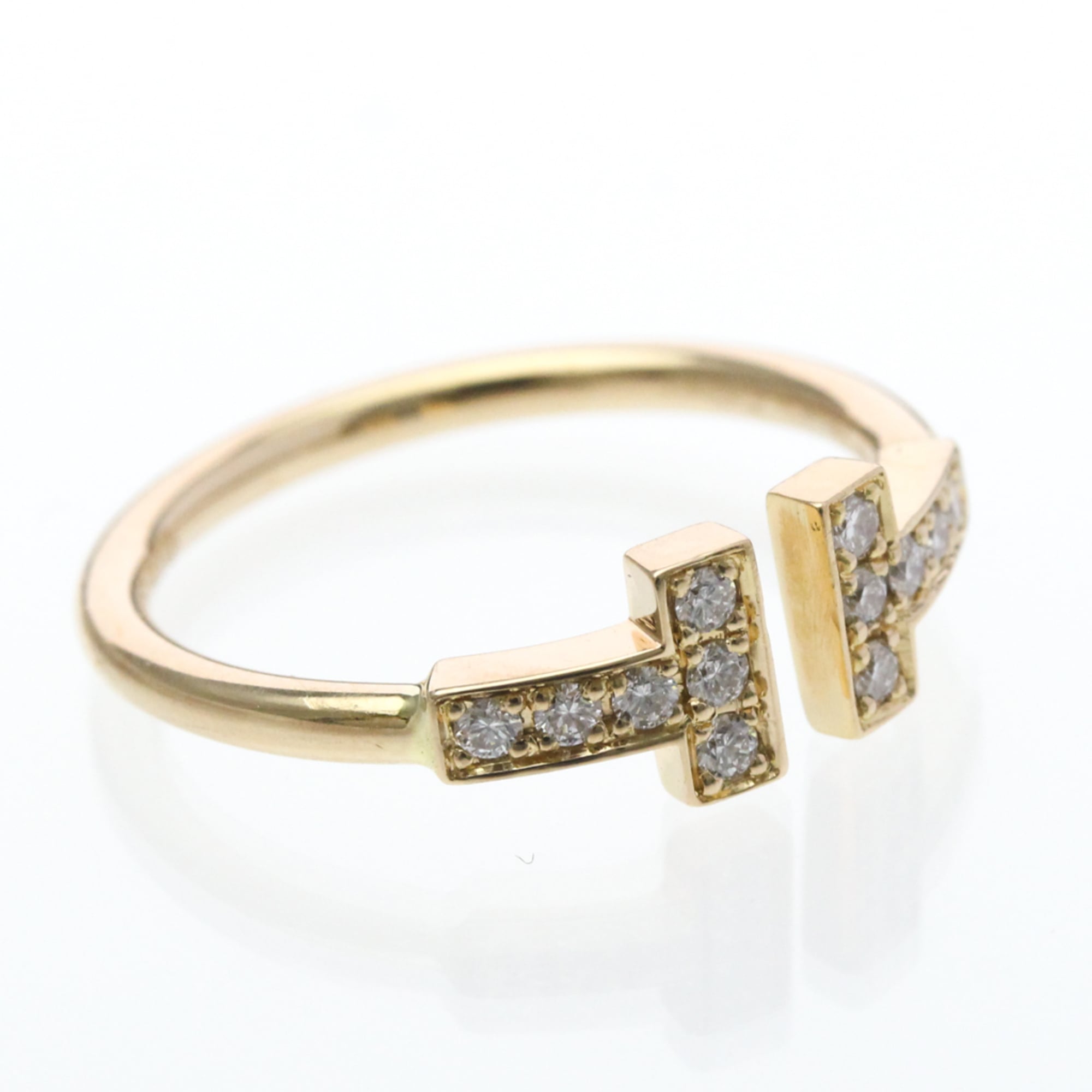 Tiffany & Co. T Wire 18K Yellow Gold With Diamonds Gold Yellow_Gold Ring Jewelry (Pre-Owned)