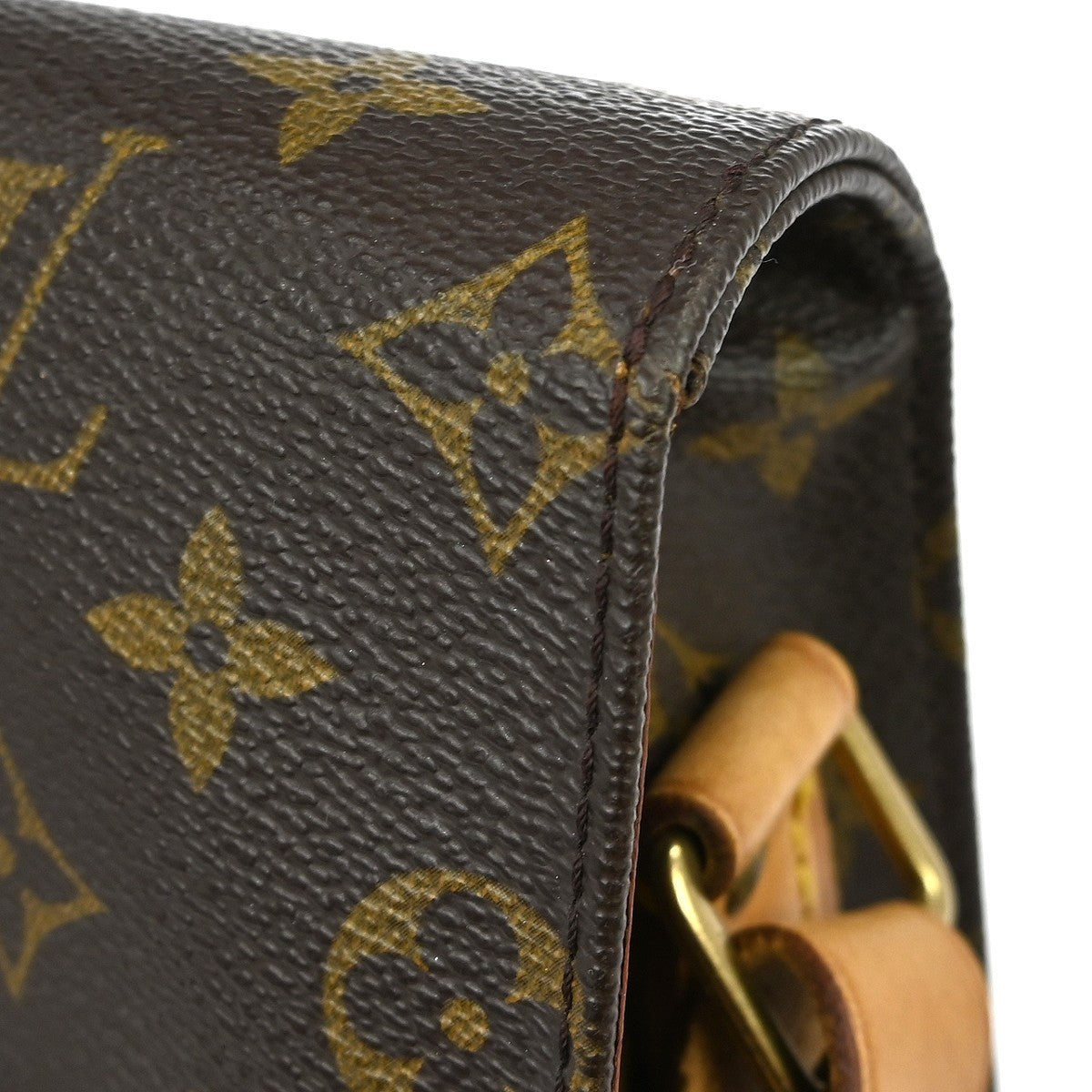 Louis Vuitton Cartouchiere Monogram Brown Canvas Shoulder Bag Bag (Pre-Owned)
