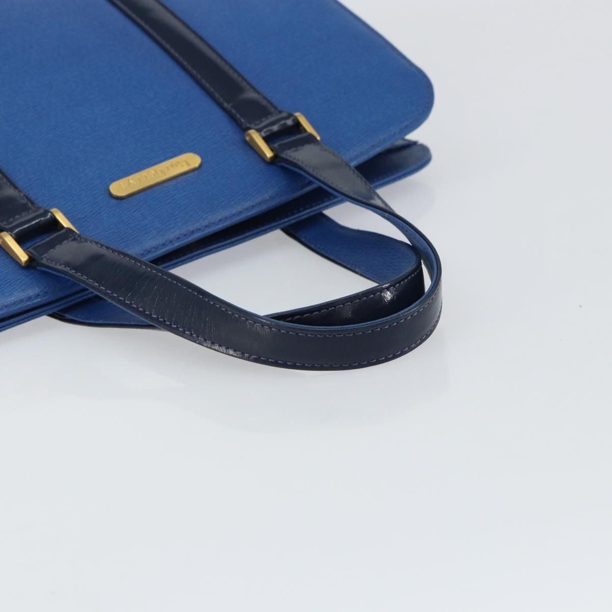 Burberry Vintage Leather Blue Leather Handbag (Pre-Owned)