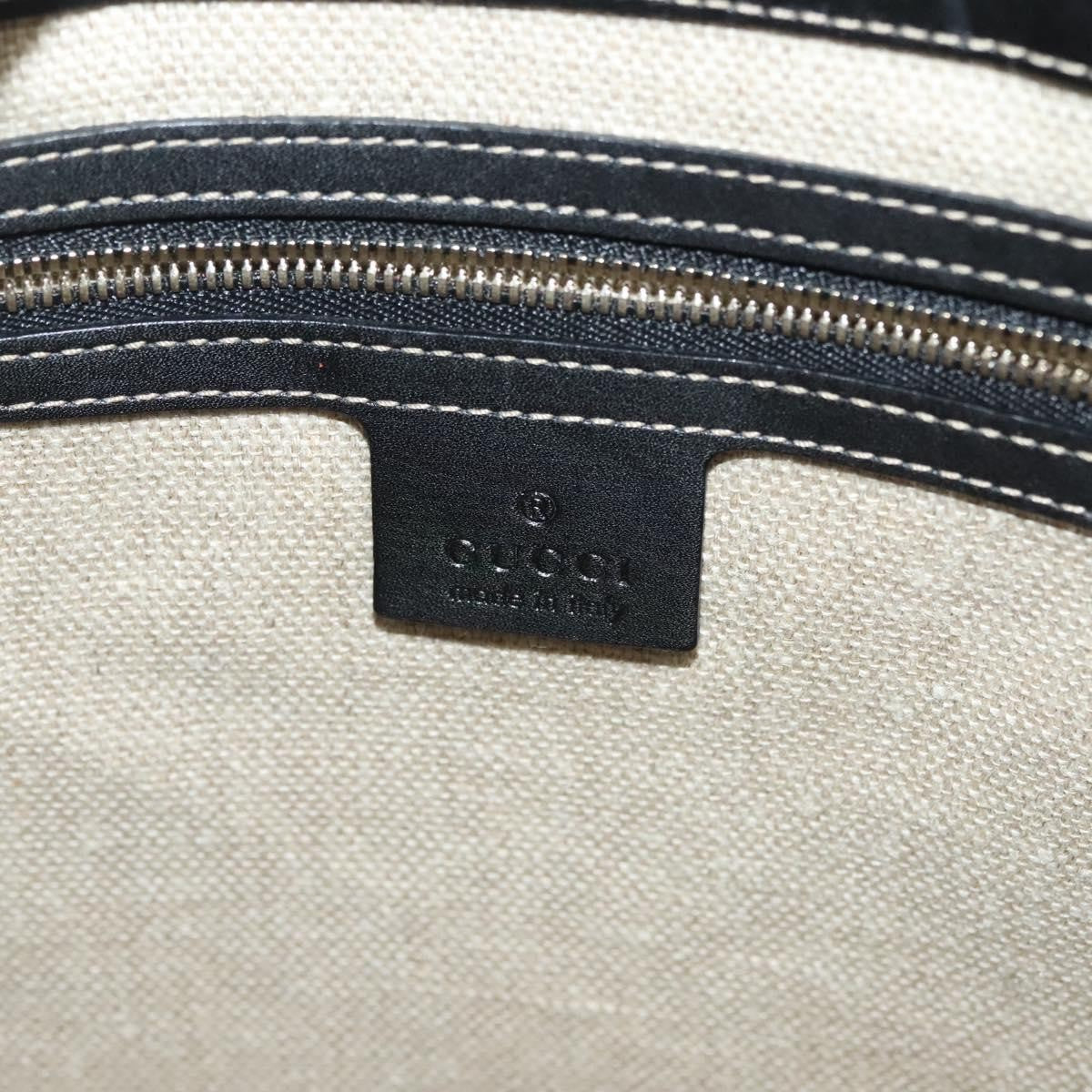 Gucci Tote Leather Black Leather Tote Bag Bag (Pre-Owned)