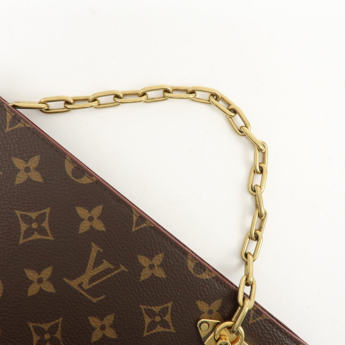 Louis Vuitton Legacy Chain Clutch Monogram Canvas Brown Canvas Clutche & Pouche Bag (Pre-Owned)