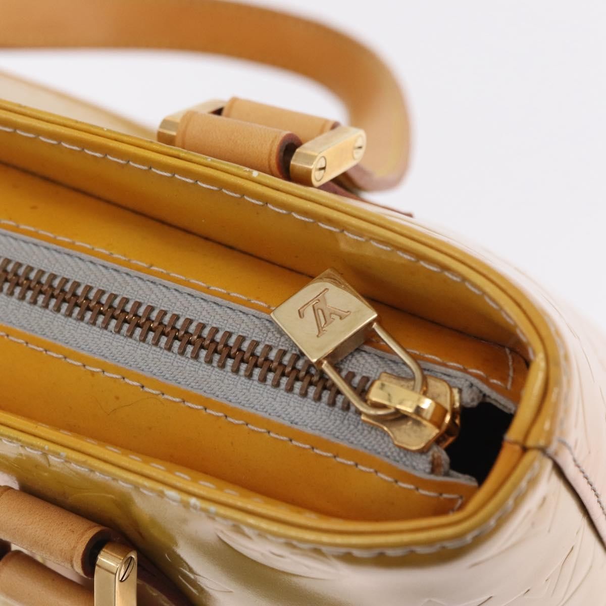 Louis Vuitton Houston Monogram Vernis Yellow Patent_Leather Handbag (Pre-Owned)