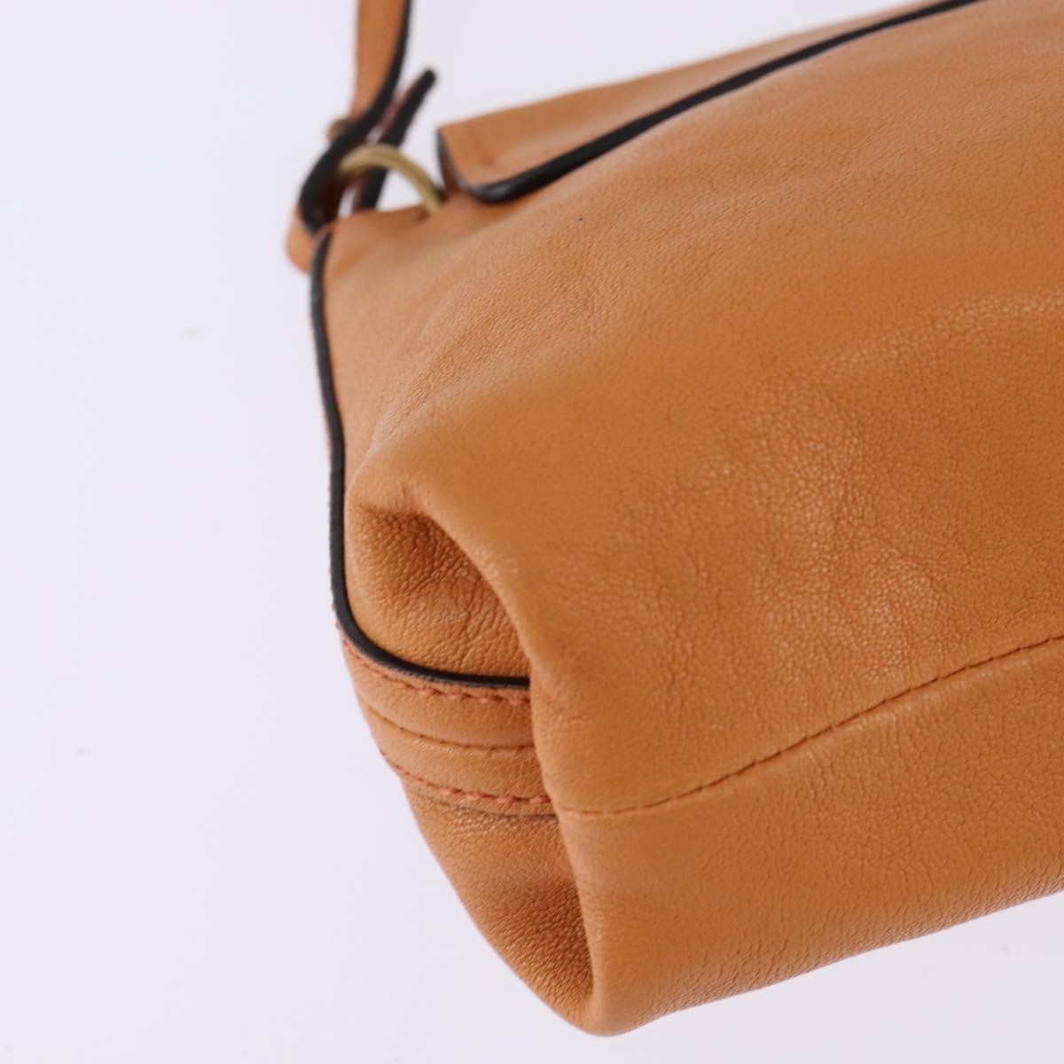 Chloe Elsie Leather Orange Leather Shoulder Bag Bag (Pre-Owned)