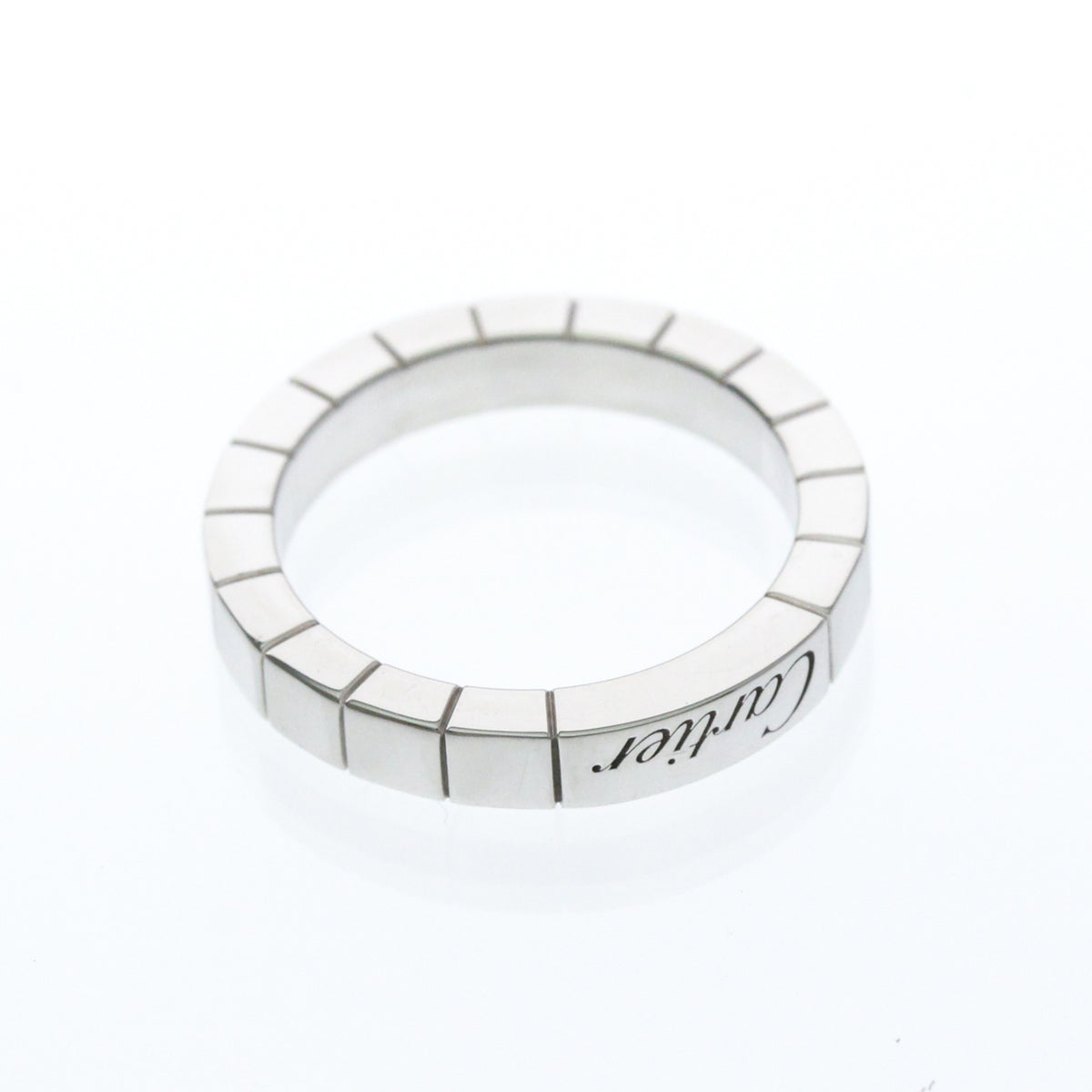 Cartier Lanieres Platinum Silver Platinum Ring Jewelry (Pre-Owned)