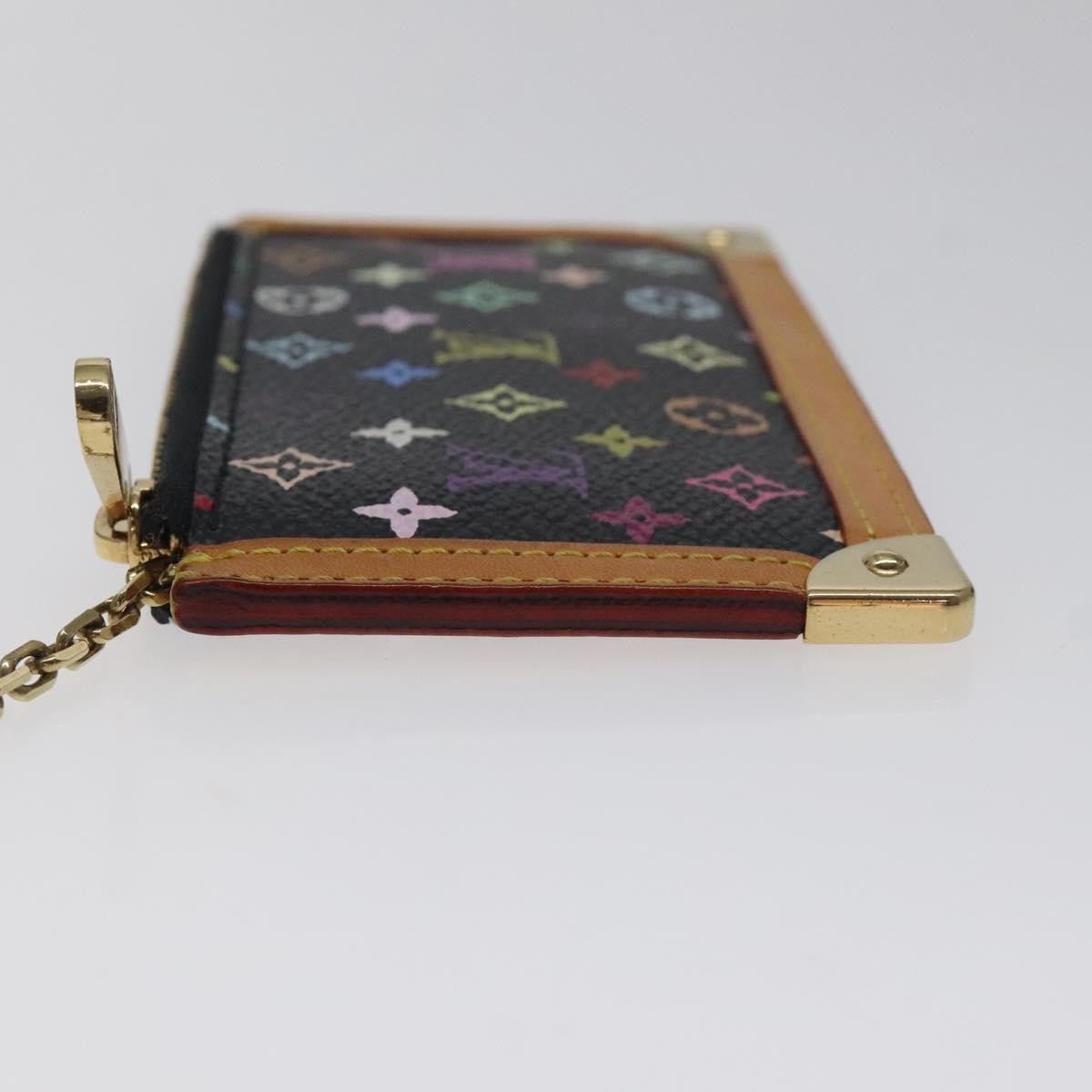Louis Vuitton Pochette Clés Monogram Canvas Black Canvas Wallets Accessory (Pre-Owned)