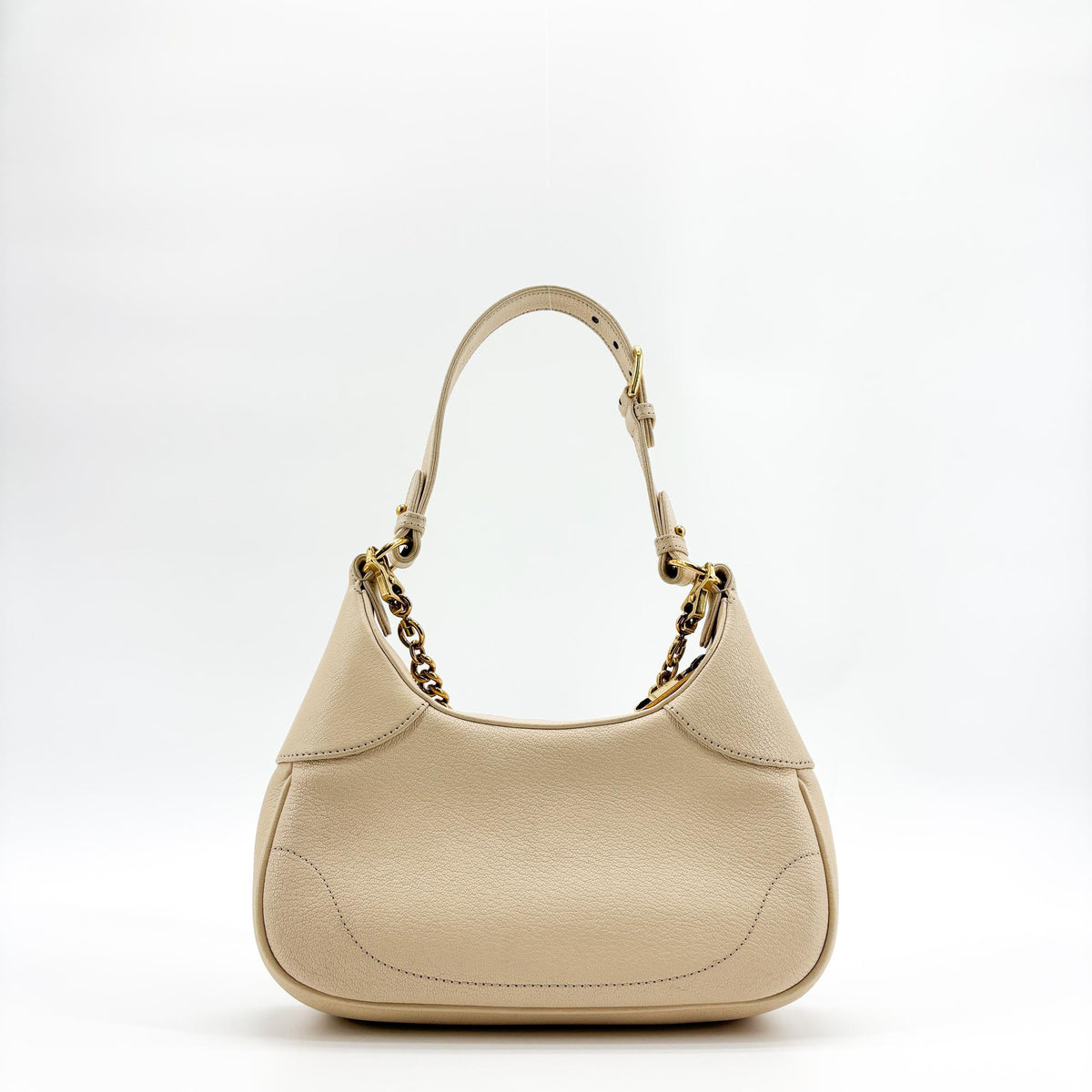 Gucci Aphrodite Leather Beige Leather Shoulder Bag Bag (Pre-Owned)