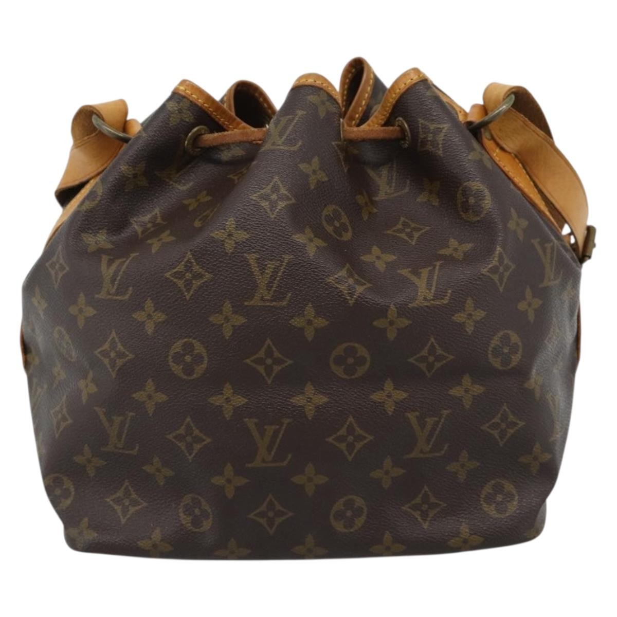 Louis Vuitton Petit Noe Monogram Canvas Brown Canvas Shoulder Bag Bag (Pre-Owned)
