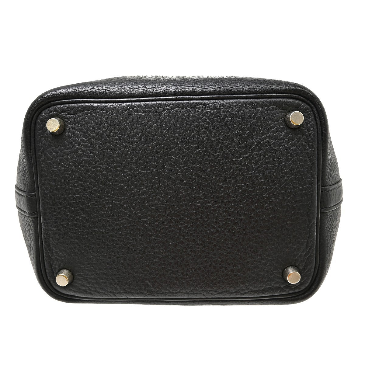 Hermes Picotin Clémence Black Leather Handbag (Pre-Owned)