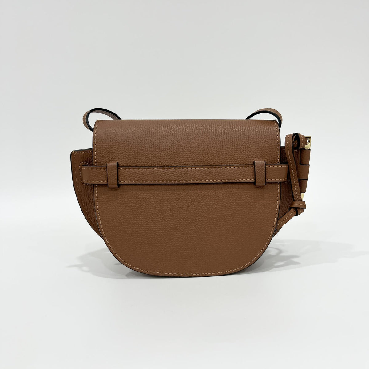 Loewe Gate Belt Leather Brown Leather Shoulder Bag Bag (Pre-Owned)