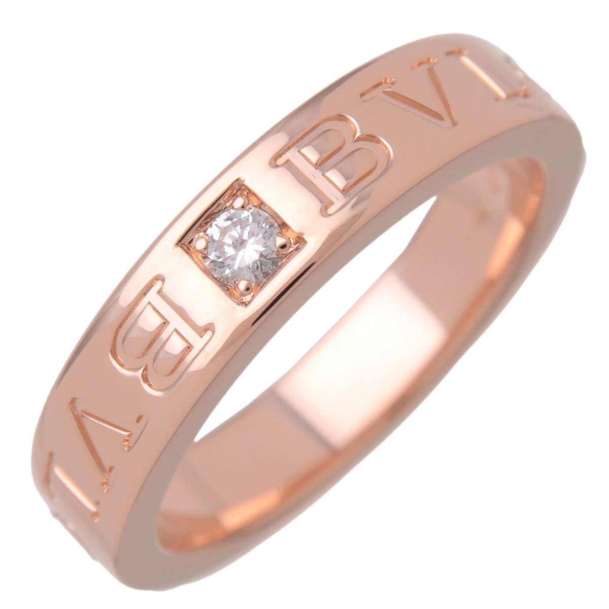 Bvlgari B.Zero1 Essential Logo Band 18K Rose Gold Gold Rose_Gold Ring Jewelry (Pre-Owned)