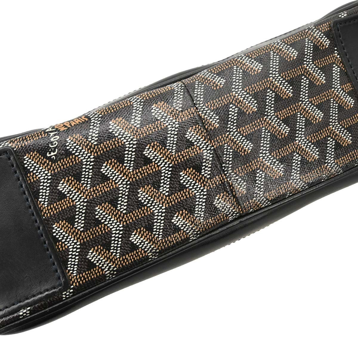 Goyard Grand Bleu Messenger Coated Canvas Black Canvas Handbag (Pre-Owned)