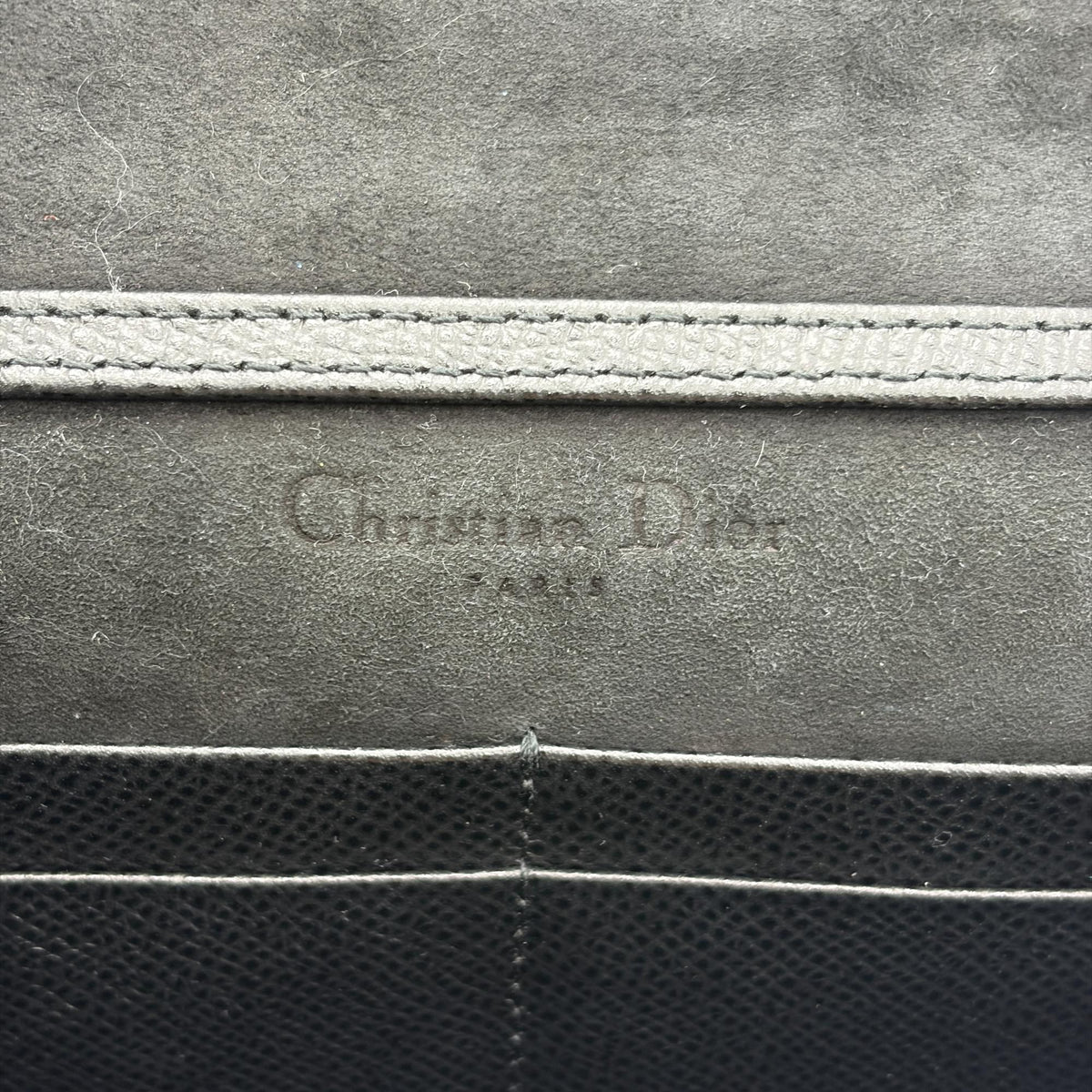 Christian Dior 30 Montaigne 2-In-1 Leather Black Calfskin Clutche & Pouche Bag (Pre-Owned)