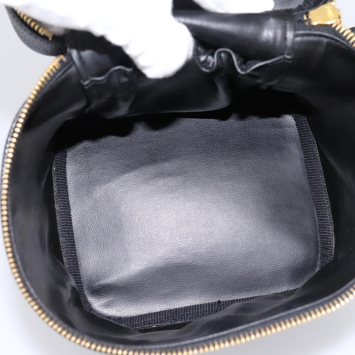 Chanel Vintage Timeless Cosmetic Case Caviar Black Leather Handbag (Pre-Owned)