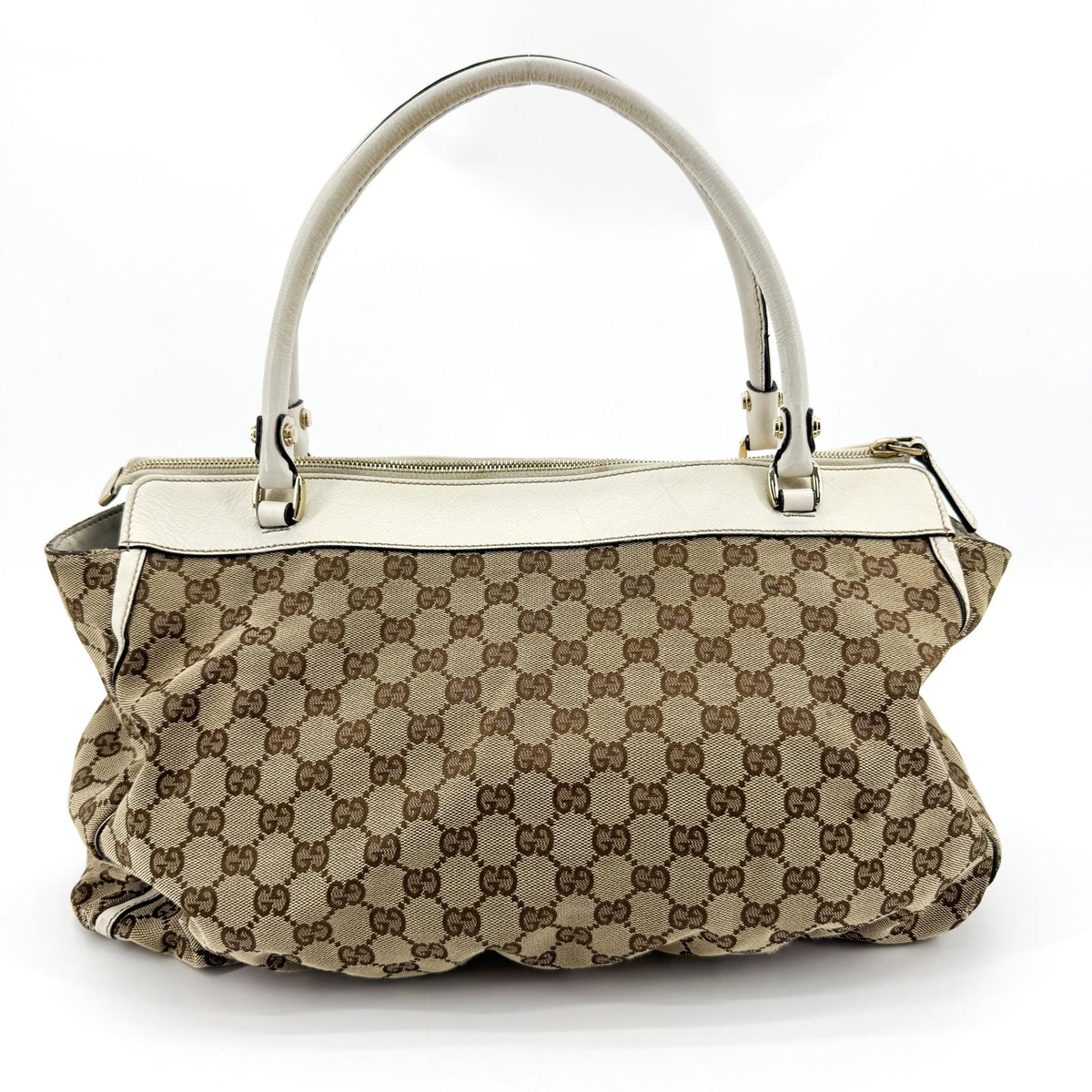Gucci D-Ring Gg Canvas Beige Canvas Shoulder Bag Bag (Pre-Owned)