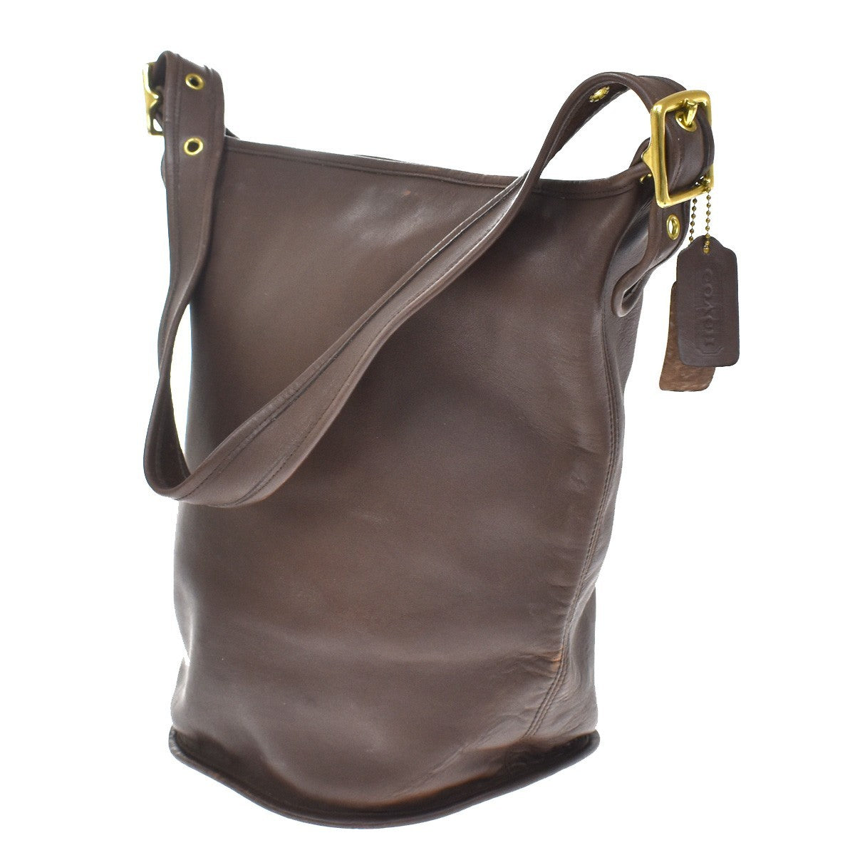 Coach Shoulder Leather Brown Leather Handbag (Pre-Owned)