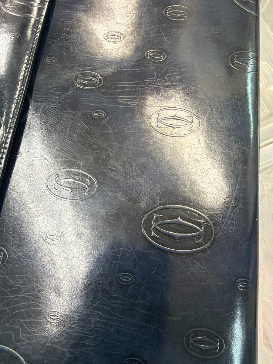 Cartier Happy Birthday Patent Leather Navy Patent_Leather Handbag (Pre-Owned)