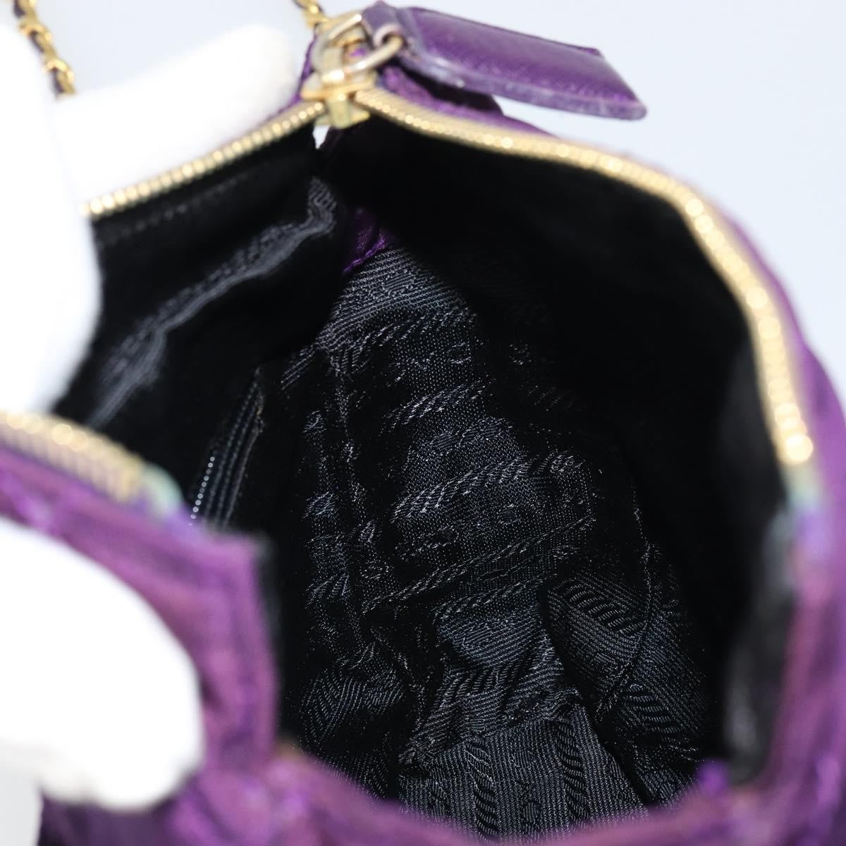 Prada Re-Edition 1995 Chain Quilted Re-Nylon Purple Nylon Tote Bag Bag (Pre-Owned)