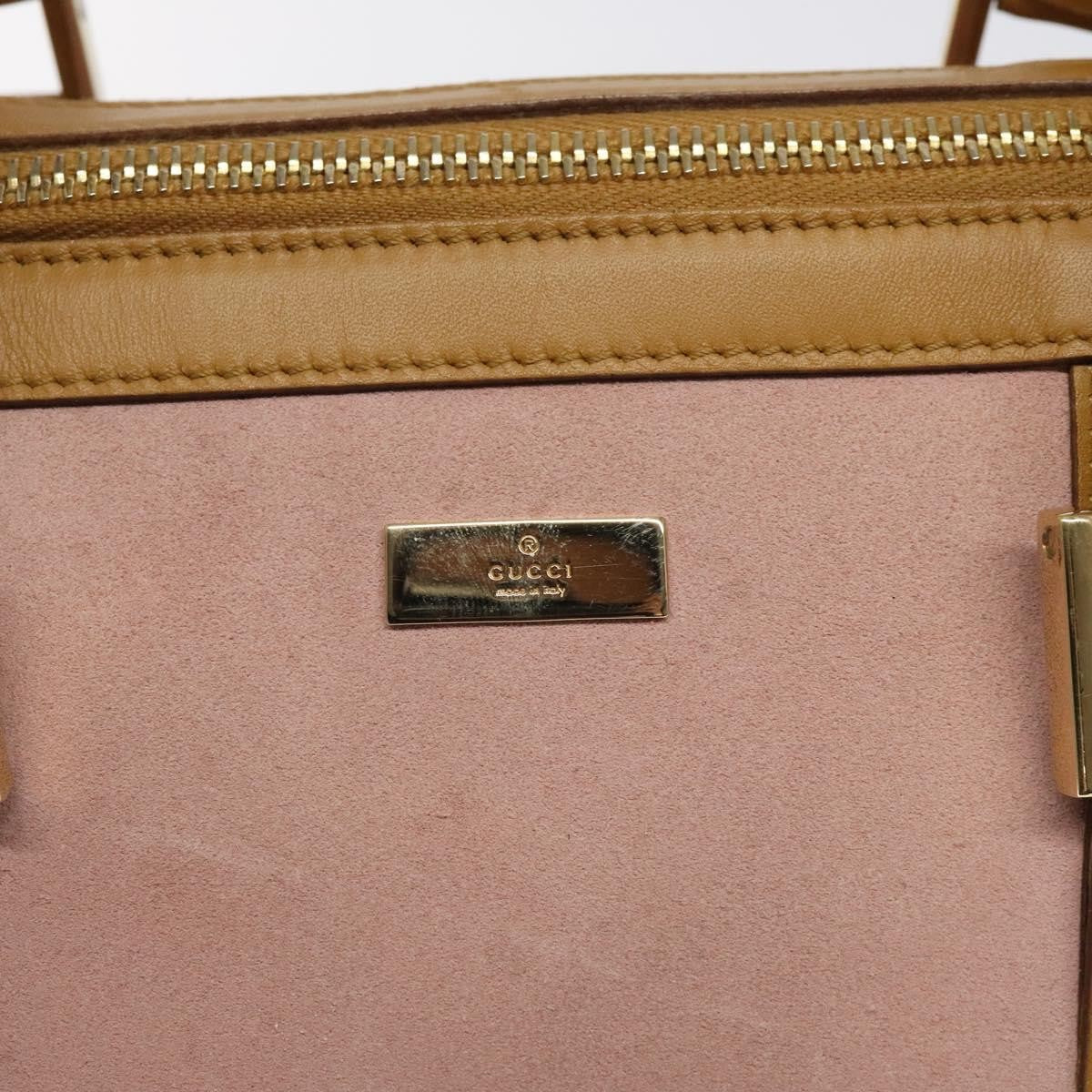 Gucci Vintage Canvas Pink Suede Handbag (Pre-Owned)