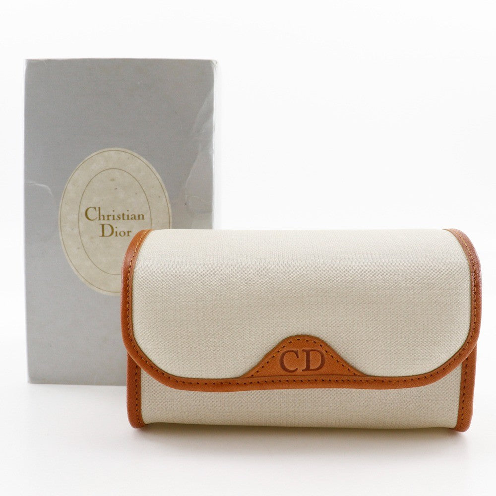 Christian Dior Cd Logo Novelty Pvc Ecru Pvc Clutche & Pouche Bag (Pre-Owned)