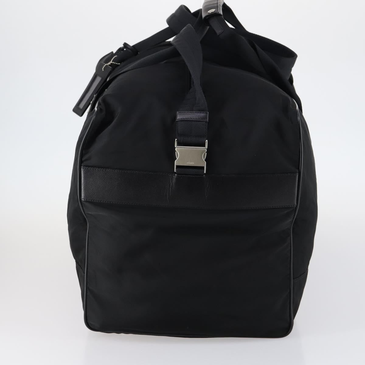 Prada Boston Tessuto Black Nylon Handbag (Pre-Owned)