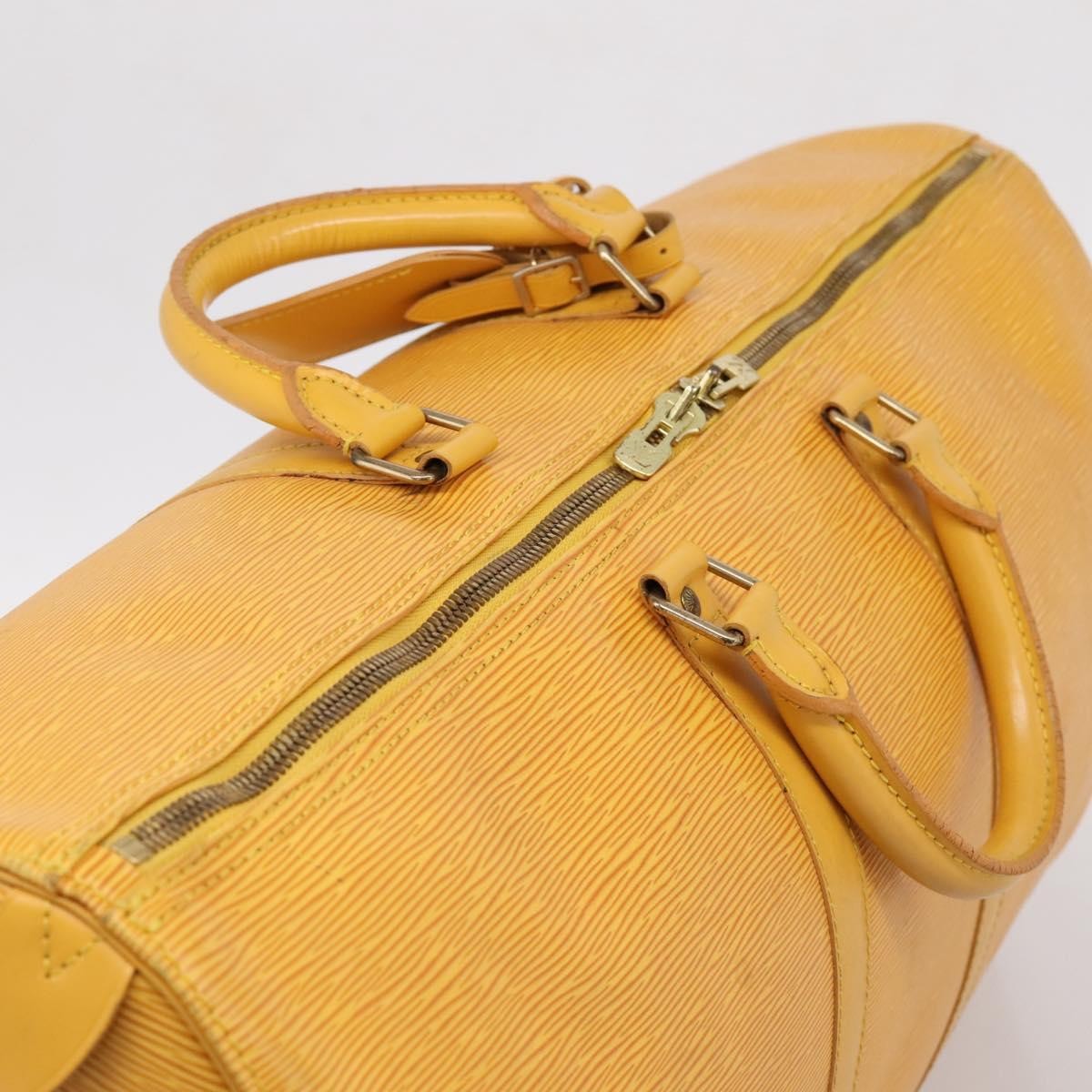 Louis Vuitton Keepall Epi Leather Yellow Leather Travel Bag Bag (Pre-Owned)