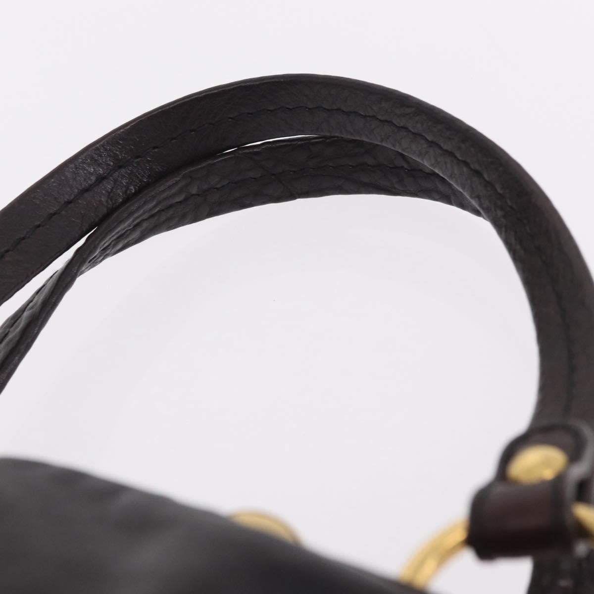 Gucci Babouska Heart Dome Satchel Leather Black Leather Handbag (Pre-Owned)