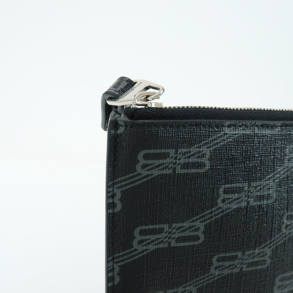 Balenciaga Signature Pouch Monogram Pvc Leather Black Canvas Clutche & Pouche Bag (Pre-Owned)