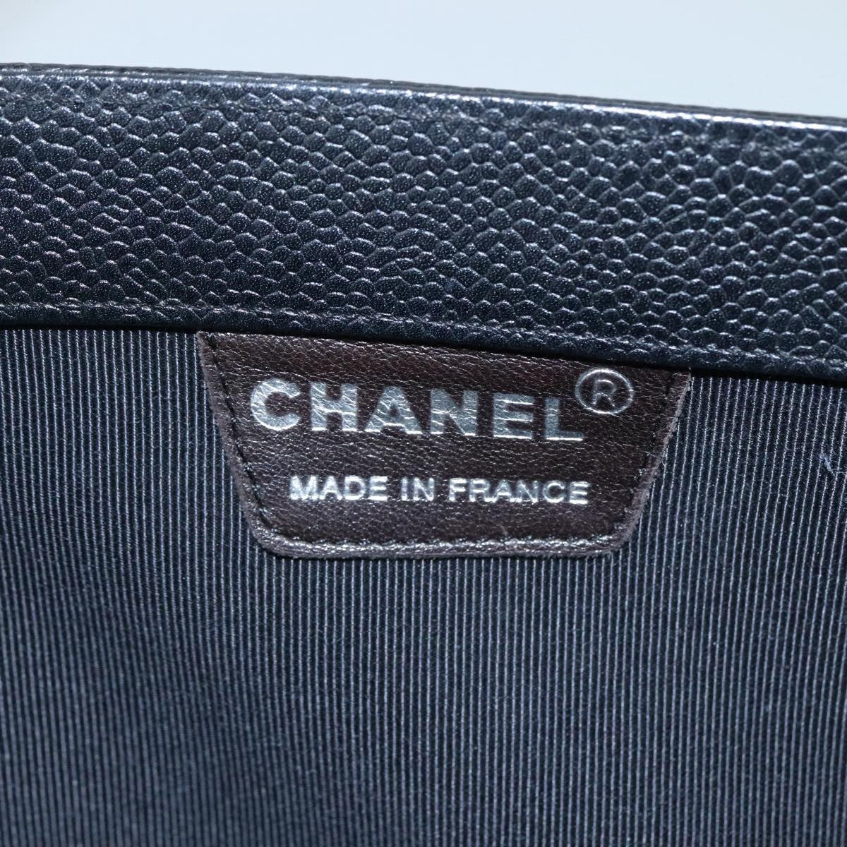 Chanel Vintage Tote Leather Black Leather Tote Bag Bag (Pre-Owned)