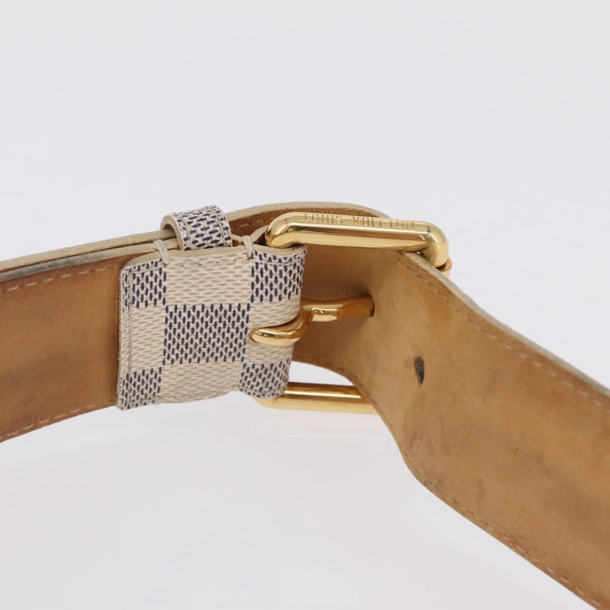 Louis Vuitton Solo Belt Damier White Canvas Clutche & Pouche Bag (Pre-Owned)
