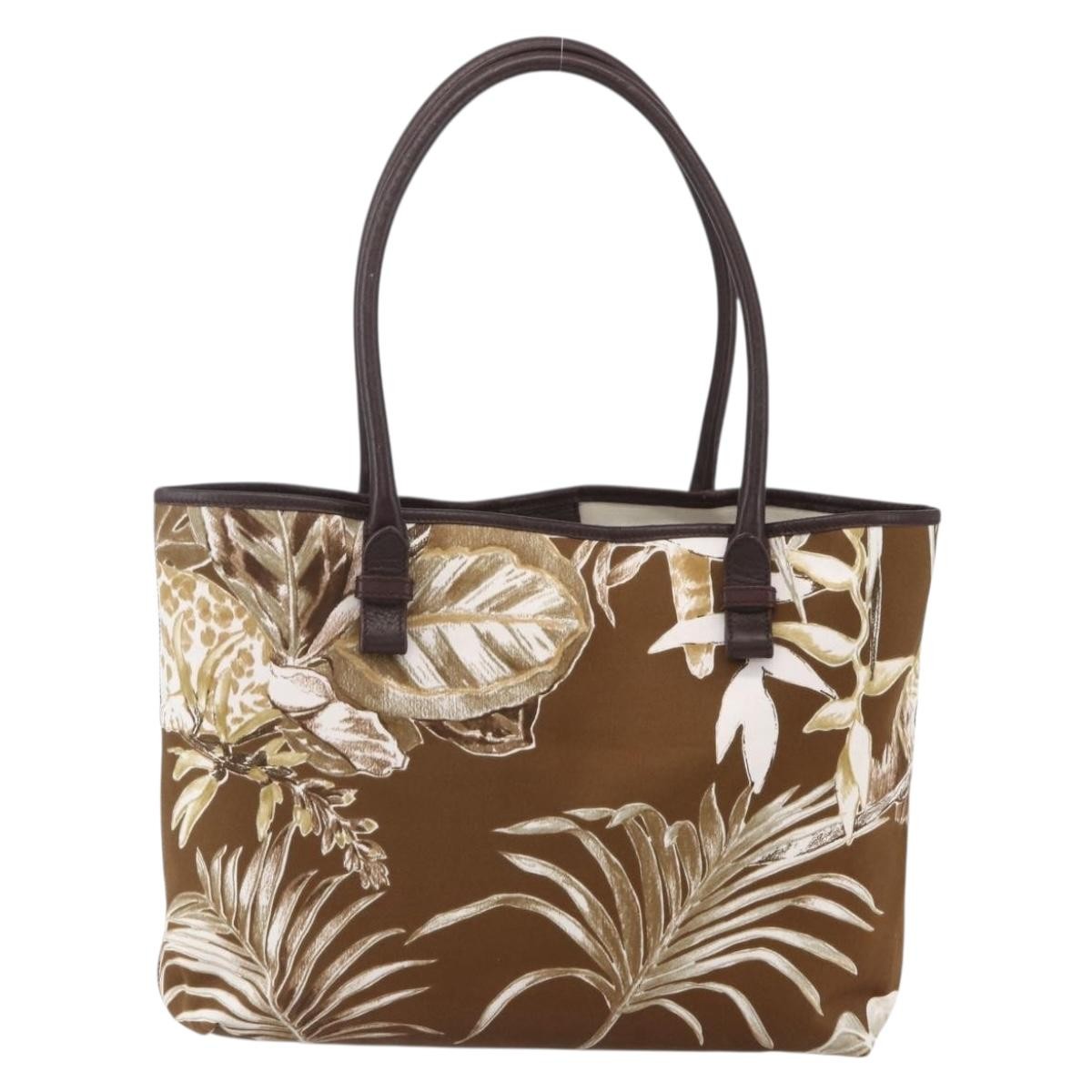 Salvatore Ferragamo Vintage Canvas Brown Canvas Tote Bag Bag (Pre-Owned)