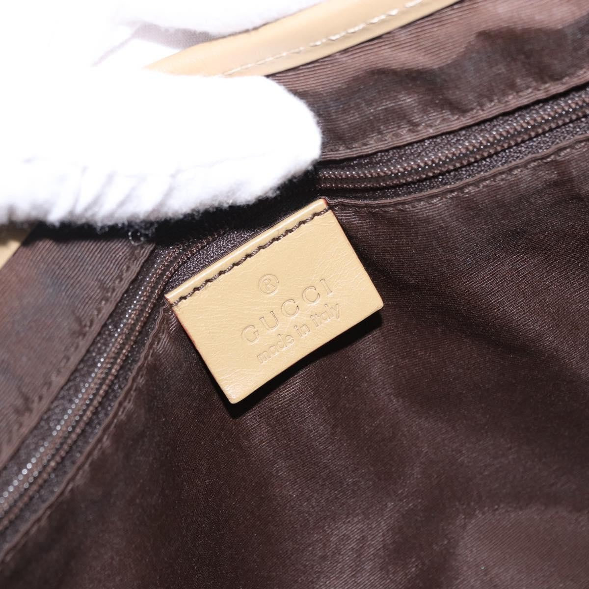 Gucci Jackie Canvas Beige Canvas Handbag (Pre-Owned)