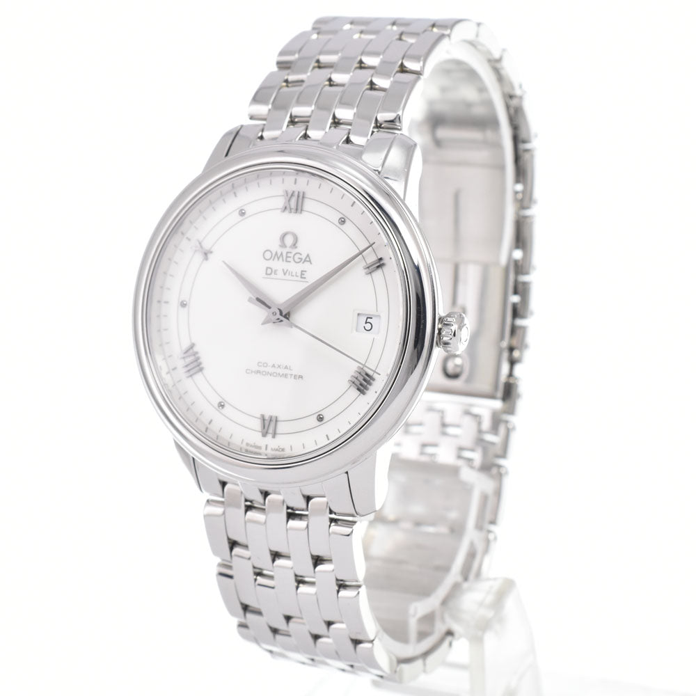 Omega De Ville Prestige Co-Axial Chronometer Automatic Stainless Steel And Mother Of Pearl Watch (Pre-Owned)