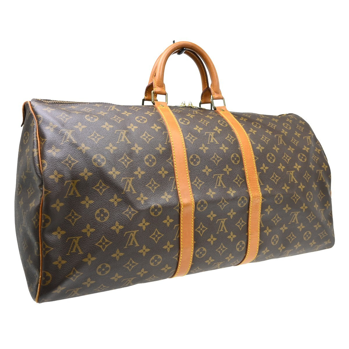 Louis Vuitton Keepall Monogram Canvas Brown Canvas Travel Bag Bag (Pre-Owned)