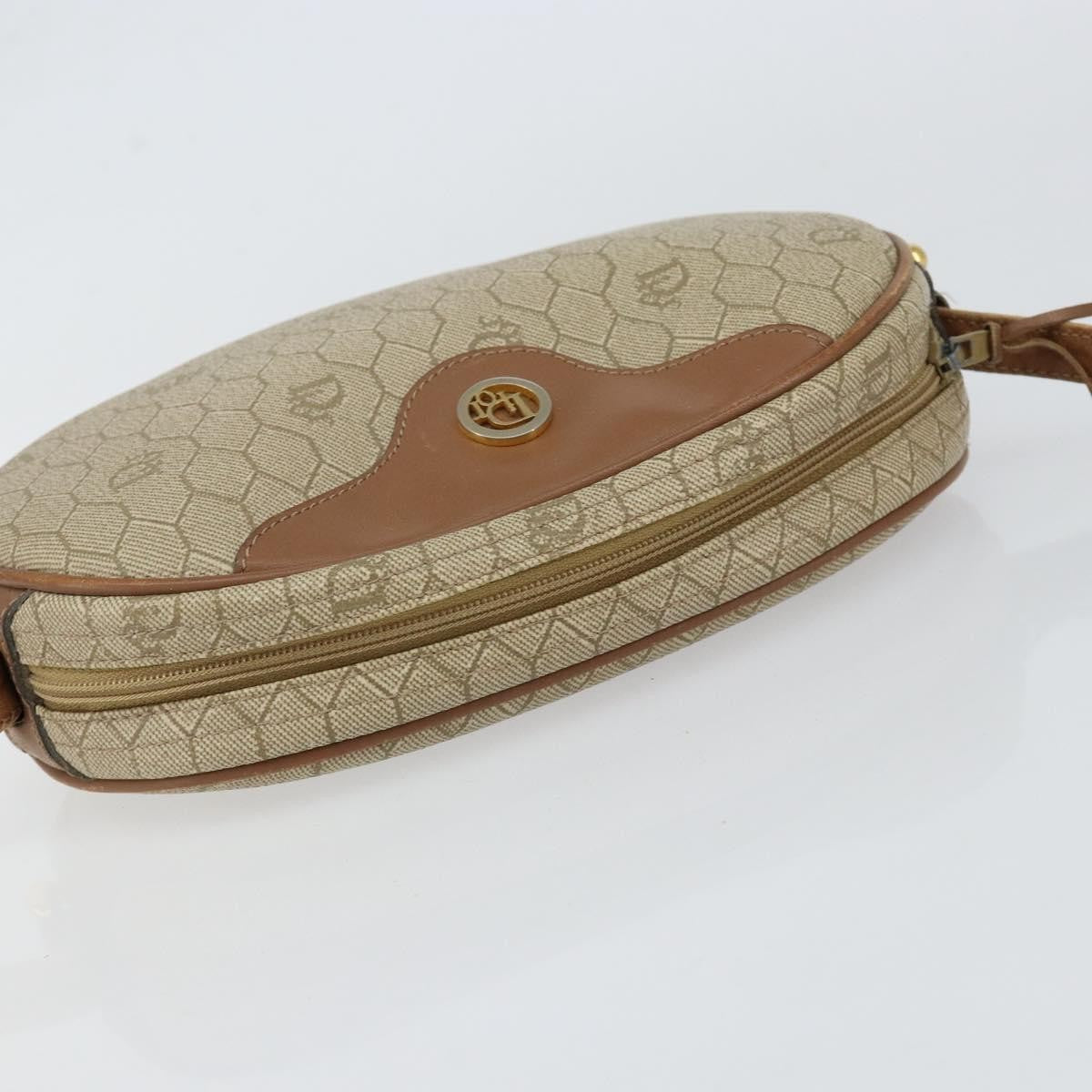 Christian Dior Vintage Honeycomb Canvas Beige Canvas Shoulder Bag Bag (Pre-Owned)