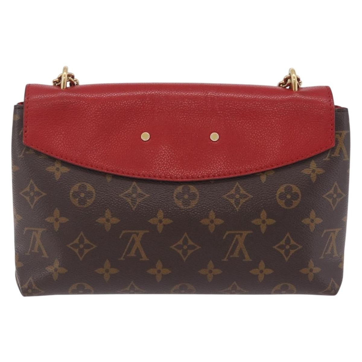 Louis Vuitton Saint Placide Monogram Canvas And Leather Brown Canvas Handbag (Pre-Owned)