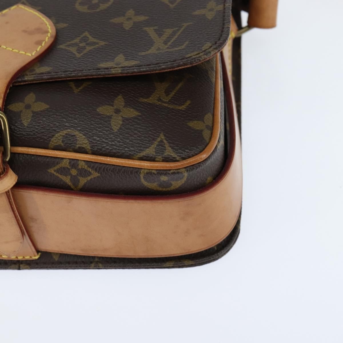 Louis Vuitton Cartouchiere Monogram Canvas Brown Canvas Shoulder Bag Bag (Pre-Owned)