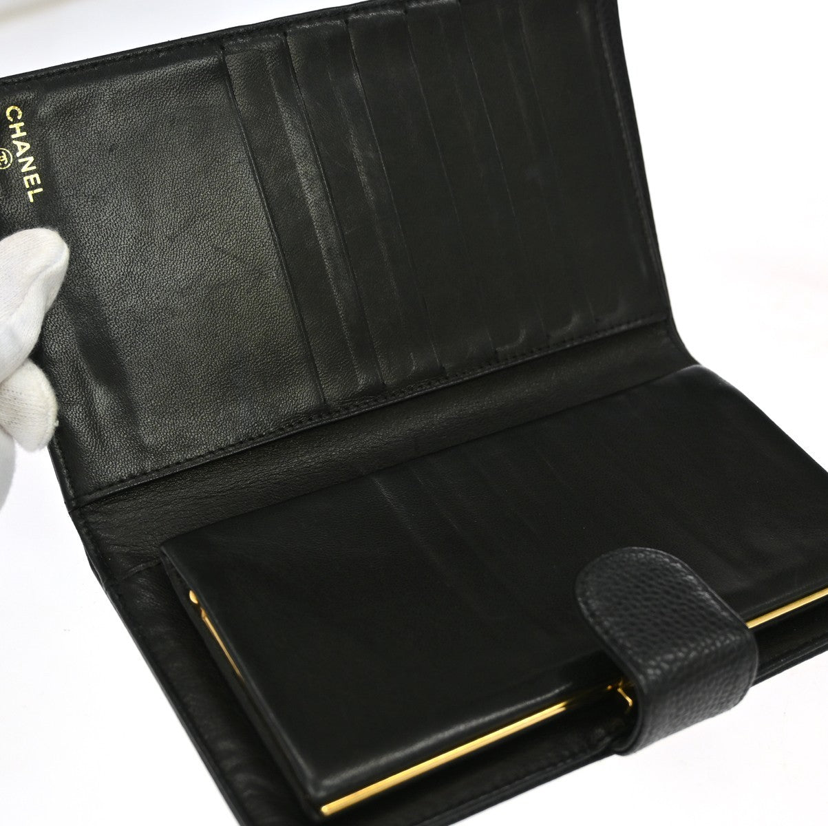 Chanel Timeless Cc French Caviar Black Leather Wallets Accessory (Pre-Owned)