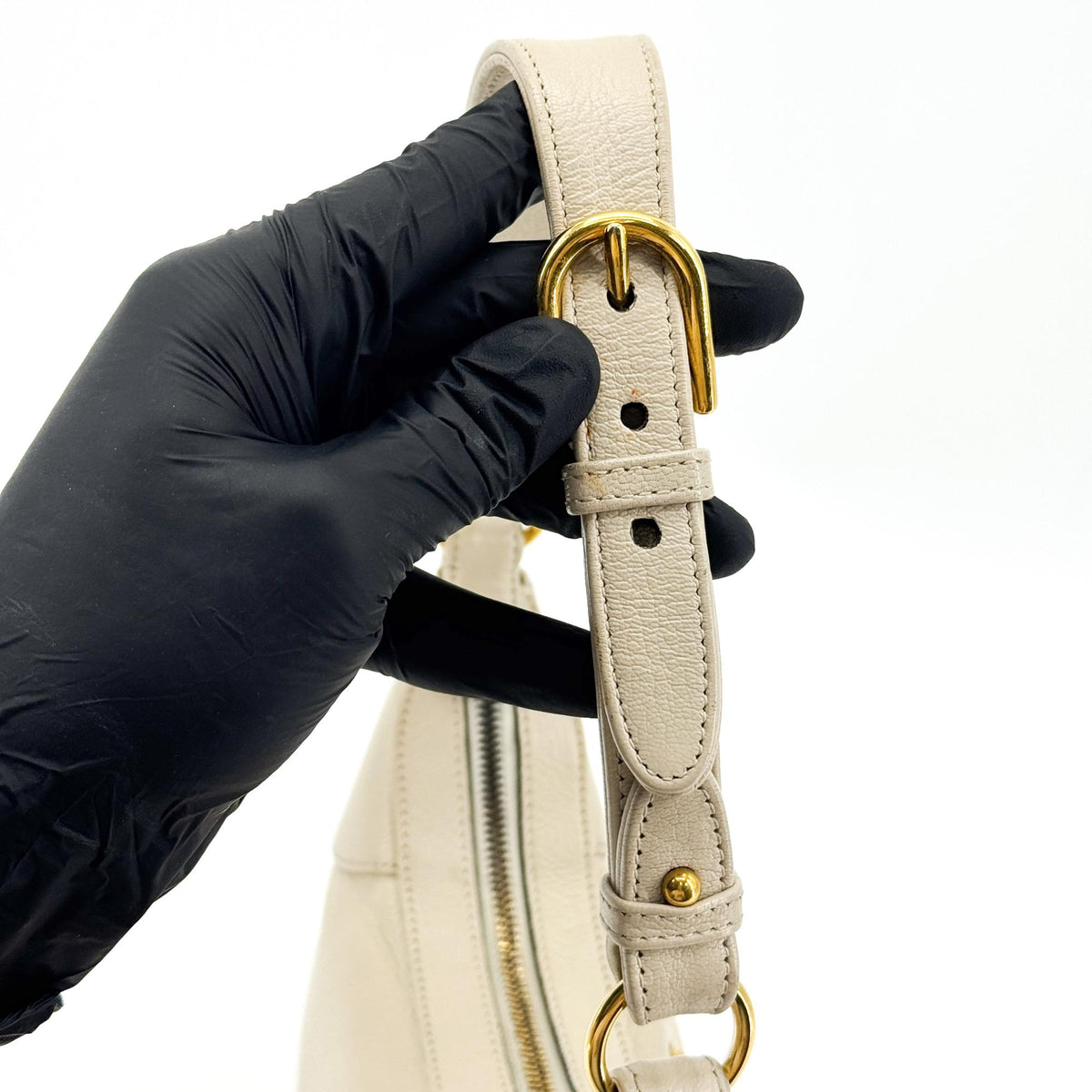 Gucci Aphrodite Leather Beige Leather Shoulder Bag Bag (Pre-Owned)